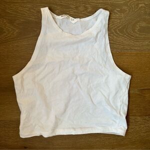 White basic crop top